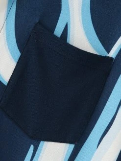 Mens Wave Print Ribbed Knit Patchwork Shirt -Incerun Shop e085c822 b080 4729 9ac6 1356cc410b79