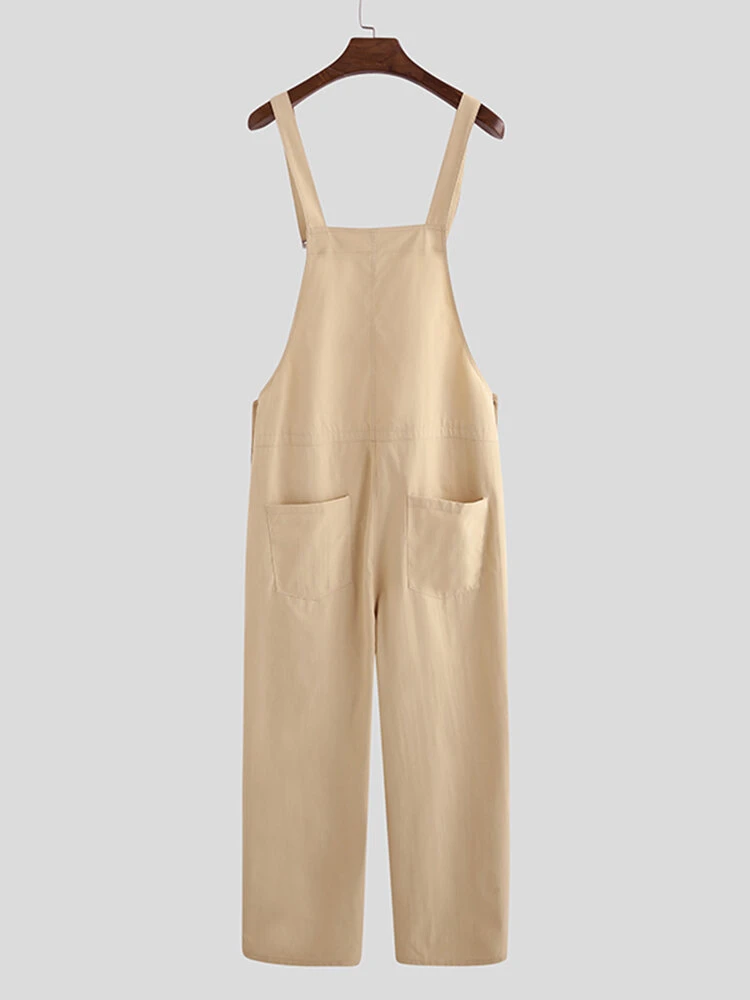 Mens Solid Button Design Casual Cargo Overall With Pocket 8 Mens Solid Button Design Casual Cargo Overall With Pocket - Image 6