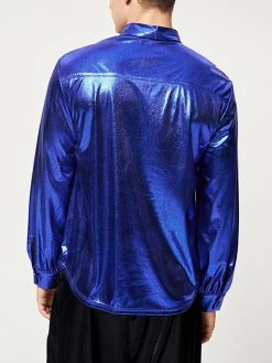 Mens Shiny Metallic Bow Tie Neck Shirt 12 Mens Shiny Metallic Bow Tie Neck Shirt -Incerun Shop e2012c61 046d 4262 9b5d 885f2796cba8