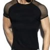 Men Sexy Patchwork Mesh Short Sleeve T-shirt 2 Men Sexy Patchwork Mesh Short Sleeve T-shirt -Incerun Shop e356fb05 14ef 438b b289 cd60c9045aec
