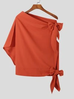 Mens Tie Twist Knot Cuff Side T-Shirt 11 Mens Tie Twist Knot Cuff Side T-Shirt -Incerun Shop e4168885 5ad3 4506 84de 647c978056c5