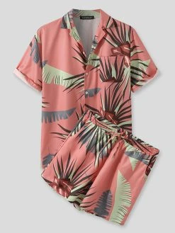 Mens Hawaii Floral Short Sleeve Two Pieces Suit 23 Mens Hawaii Floral Short Sleeve Two Pieces Suit -Incerun Shop e4453951 9363 4fd3 81f8 01c0ab24726f