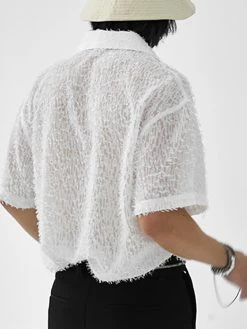 Men Fringe Short Sleeve Shirt -Incerun Shop e64ea8f0 ddcd 43af 86cb bc0536005331