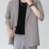 Mens Solid Lapel One Button 3/4 Sleeve Casual Blazer -Incerun Shop e8cf5ba9 d455 4dac 8b10 142348cab537