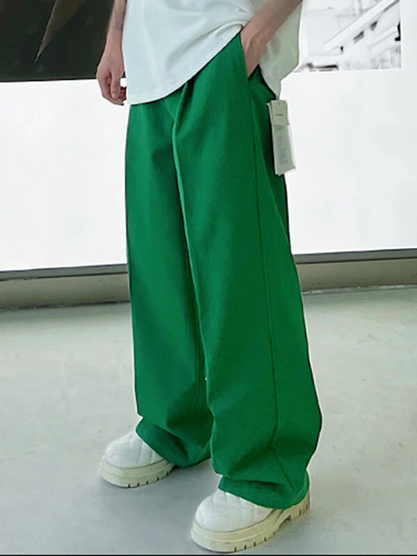Mens Solid Casual Straight Pants With Pocket 6 Mens Solid Casual Straight Pants With Pocket - Image 4