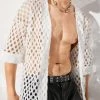 Mens Loose Mesh Fringe Cardigan -Incerun Shop e8f55449 381b 4a2b b1d8 b00b9ee535f7