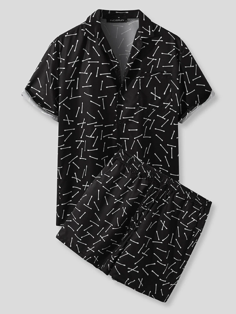 Mens Hawaii Floral Short Sleeve Two Pieces Suit 14 Mens Hawaii Floral Short Sleeve Two Pieces Suit - Image 12