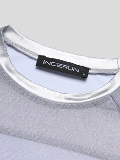 Men's Sexy Shiny Mesh See-through T-Shirts 18 Men's Sexy Shiny Mesh See-through T-Shirts -Incerun Shop e960e99b 25f7 4cb3 8091 5345f7461c0e