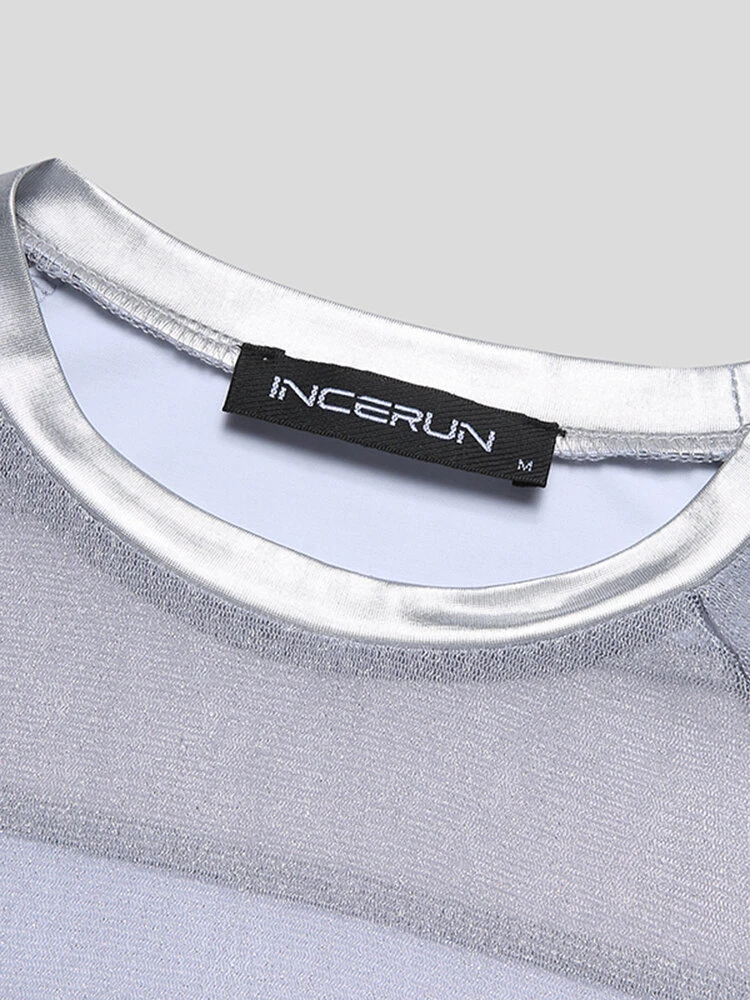 Men's Sexy Shiny Mesh See-through T-Shirts 9 Men's Sexy Shiny Mesh See-through T-Shirts - Image 7