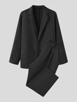 Mens Japan Solid Long Sleeve Two Pieces Outfits -Incerun Shop eb69b487 336b 42fa b066 26b0a5d37cc4