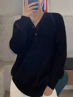 Mens Pit Striped V-neck Long-sleeved T-shirt -Incerun Shop ebc06d95 46c4 49ba a0e9 3ea21c07811e