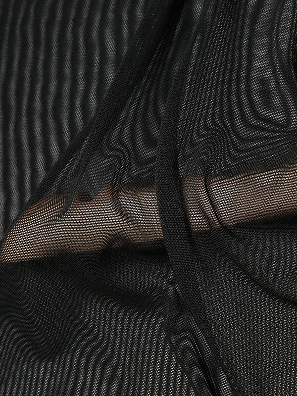 Men High-neck See-through Mesh T-Shirt 9 Men High-neck See-through Mesh T-Shirt - Image 7