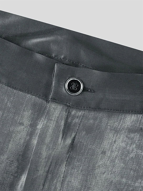 Mens High Shine Casual Straight Pants 8 Mens High Shine Casual Straight Pants - Image 6