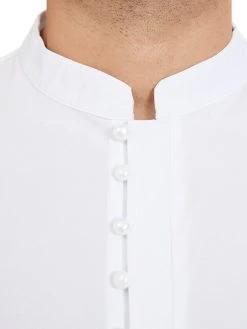 Mens Muslim Solid Long Sleeve Stand Collar Robes -Incerun Shop ecb2aec1 2a50 4503 b0b0 480a3fc2305a