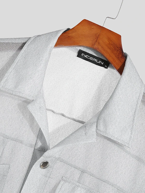 Mens Sexy See Through Glitter Mesh Jacket 12 Mens Sexy See Through Glitter Mesh Jacket - Image 11