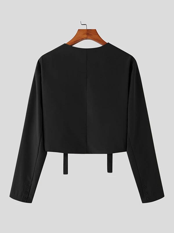 Mens Tie Knot Front Cropped Blazer 7 Mens Tie Knot Front Cropped Blazer - Image 5