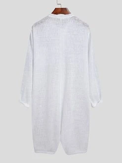 Men Button Solid Color Long-sleeved Jumpsuit 10 Men Button Solid Color Long-sleeved Jumpsuit -Incerun Shop ed5a5900 b160 429e 86de 3458e4892f7d