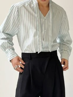 Mens Japan Striped Bowknot Long Sleeve Shirt 15 Mens Japan Striped Bowknot Long Sleeve Shirt -Incerun Shop edca4842 50e9 4d2b 971b 6abbd45fa438