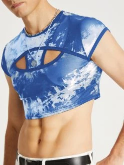 Mens Cut Out Criss-Cross See Through Crop Top -Incerun Shop edcb1a80 2bbd 4428 85b0 ba7c8e952094