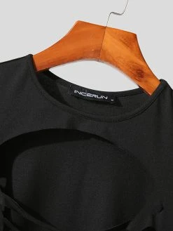 Mens Cutout Design Crew Neck Long Sleeve T-Shirt 17 Mens Cutout Design Crew Neck Long Sleeve T-Shirt -Incerun Shop ee33cd31 0b26 4b66 b60e 99ea07bd15d6