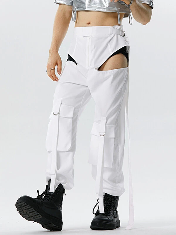 Mens Cutout Design Flap Pocket Cargo Pants 7 Mens Cutout Design Flap Pocket Cargo Pants - Image 5