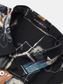 Men Print Leisure Short Sleeve Shirt -Incerun Shop f08284e3 a38e 44d5 9c97 5d24c62351ee