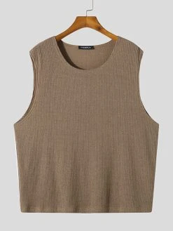 Mens Loose Round Neck Sleeveless Sweater Vest 18 Mens Loose Round Neck Sleeveless Sweater Vest -Incerun Shop f1ab0784 88a5 47d9 af0e b06ec433db01