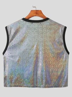 Men Shiny Sequins Crewneck Crop Tank Top 12 Men Shiny Sequins Crewneck Crop Tank Top -Incerun Shop f26b99a1 c7c7 4f1f 9985 75bbe85e75ef