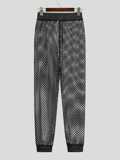 Men See Through Mesh Elastic Waist Drawstring Pants 12 Men See Through Mesh Elastic Waist Drawstring Pants -Incerun Shop f319cfd4 9d1f 4770 8dfa d31610a7362d