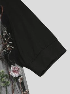 Mens Sexy Lace Print Short-sleeved T-Shirts -Incerun Shop f3bc670f 00c7 45c8 a06b 99fc40c4cef7