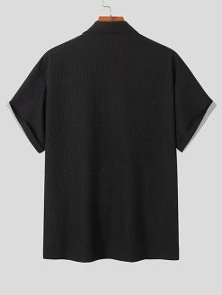 Mens Textured Short Sleeve Suit Collar Shirt 12 Mens Textured Short Sleeve Suit Collar Shirt -Incerun Shop f3c7b4cf 4498 4b2d 84ad 2075b8b669c4