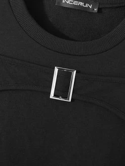 Mens Cutout Cold Shoulder Leisure T-Shirt -Incerun Shop f3db78a9 d055 4b19 900f 3c2e29b04de8