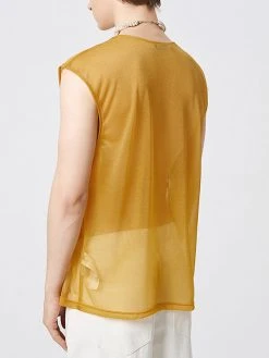 Mens Floral Lace Splice Mesh See Through Sleeveless Tank -Incerun Shop f527ba29 aef8 4131 9661 390a8e473029