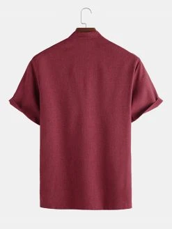 Men Soild Chinese Button V-neck Short Sleeve Henley Shirt 16 Men Soild Chinese Button V-neck Short Sleeve Henley Shirt -Incerun Shop f57c4451 a94b 4005 b4b2 7597cff19861