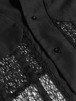 Mens Lace Patchwork Bow Tie Cropped Blazer -Incerun Shop f5f12fa5 d46c 4da2 b96a 00f36c2dfe51