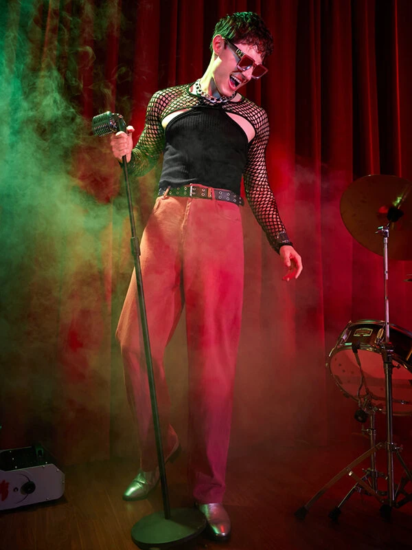 Men Mesh See Through Vest T-Shirt Set 6 Men Mesh See Through Vest T-Shirt Set - Image 4