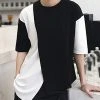Mens Irregular Contrast Color Half-sleeve T-Shirts 2 Mens Irregular Contrast Color Half-sleeve T-Shirts -Incerun Shop f769e24f cf39 45bf 8c26 9eaa1da82fe9