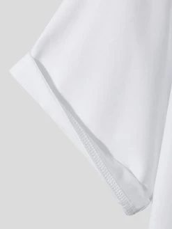 Mens High Neck Solid Color Short Sleeve T-shirt -Incerun Shop f8b99312 b81d 4f3d b542 78051fa2ffce