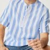 Mens Striped Half Button Casual Short Sleeve Henley Shirt -Incerun Shop f972c2f0 022e 4200 aaf0 6c3a4e3cf220