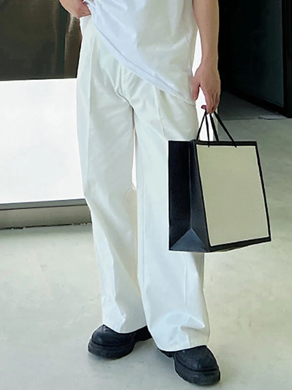 Mens Solid Casual Straight Pants With Pocket 3 Mens Solid Casual Straight Pants With Pocket
