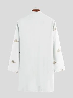 Mens Mid-Long Ethnic Totem Printed Long Sleeve Shirts -Incerun Shop fb9a6f44 91f5 46eb a167 b71c7bfedec1