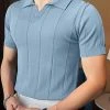 Mens Striped Slim Short Sleeve Lapel Shirt 1 Mens Striped Slim Short Sleeve Lapel Shirt -Incerun Shop fb9ae232 4bac 4d8b 94d0 bcc518e01d3d