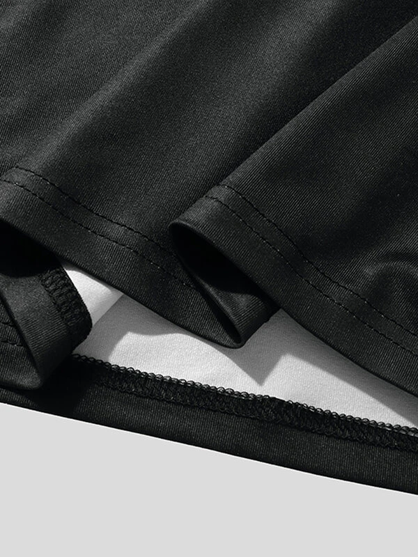 Mens Print Long Sleeve Half-collar T-shirt 7 Mens Print Long Sleeve Half-collar T-shirt - Image 5