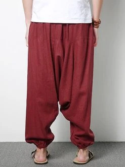 Mens Cotton Linen Solid Casual Wide Legs Harem Pants 15 Mens Cotton Linen Solid Casual Wide Legs Harem Pants -Incerun Shop fe05367a 07f7 4d24 9cb5 d26782ee4bd9