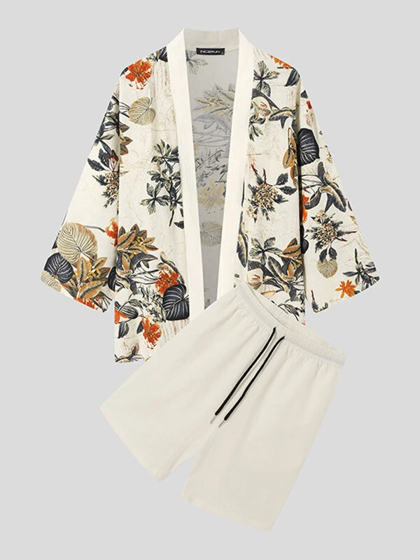 Mens Flower Print 2 Piece Set 3 Mens Flower Print 2 Piece Set