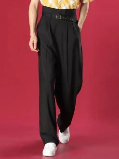 Men High Waist Casual Wide Leg Pants -Incerun Shop ff6e9b02 303f 445e aaba 1642cc02b856