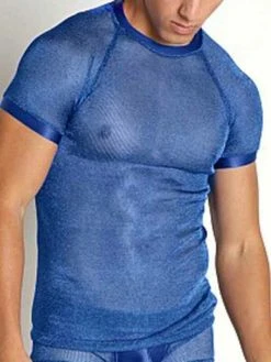 Mens Glitter See Through Raglan Sleeve T-Shirt -Incerun Shop ff9ff3bd f8a8 40bd ae61 bbe8b7dac430